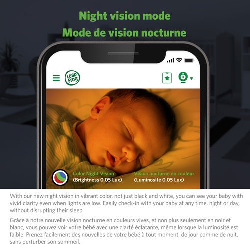 LeapFrog Video Wi-Fi Baby Monitor with Colour Night Vision and Zoom/Pan/Tilt