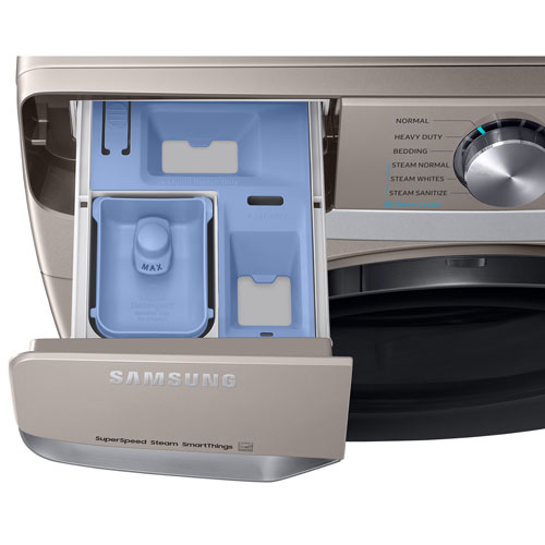 Laveuse à vapeur à chargement frontal haute efficacité de 5,2 pi³ de Samsung - Champagne