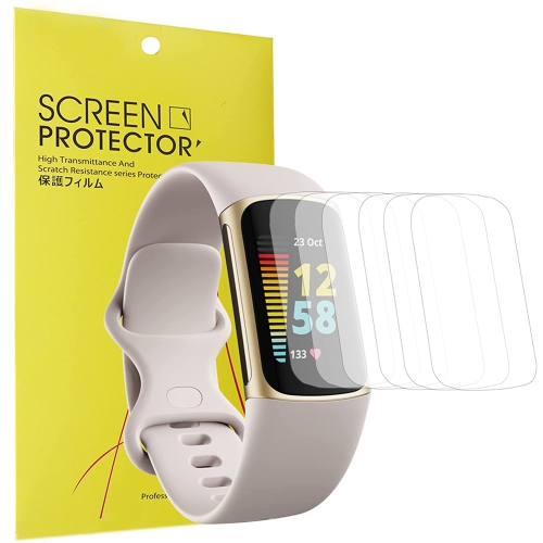 4 Protections D'écran En Verre Trempé Pour Fitbit Charge 6/Charge 5 - 9H Dureté, Anti-rayures, Transparent HD