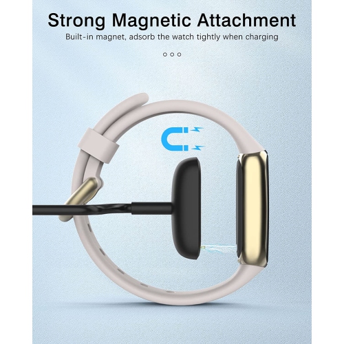 2-Pack Charger Cable Compatible with Fitbit Charge 5 / Fitbit Luxe Fitness and Wellness Tracker, 3.3FT Replacement USB Charging Cable Cord