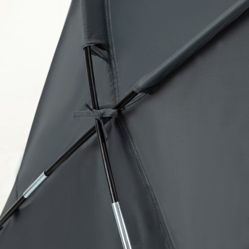 Outsunny Camping Tent Cot, Multifunctional Folding Tent Combo, Portable Off-Ground Tent Shelter with Self-Inflating Air Mattress and Carry Bag for 1