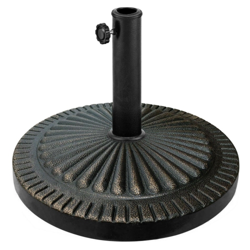 GYMAX  30Lbs Round Patio Market Umbrella Base Heavy-Duty Outdoor Stand