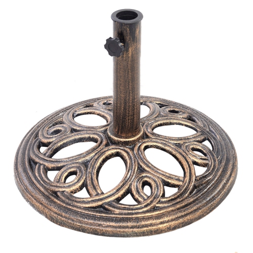 Gymax 23 LBS Patio Outdoor Round Umbrella Base Stand Cast Iron