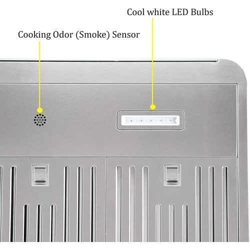 ROXON 900 CFM STAINLESS STEEL 30 Inches Range Hood Wall Mounted Kitchen Exhaust Fan Style RXN-W42AH-30