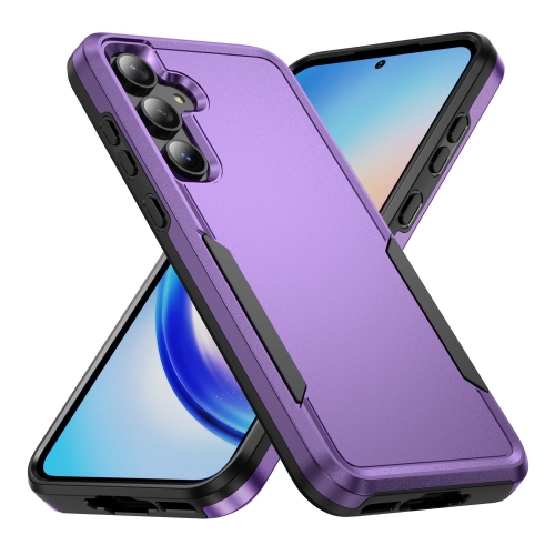 TopSave New Style Matt Polish PC+TPU 2 in 1 Slim Lightweight Shockproof, Rugged, Protective Armor Case For Samsung Galaxy A35 5G 6.6", Purple