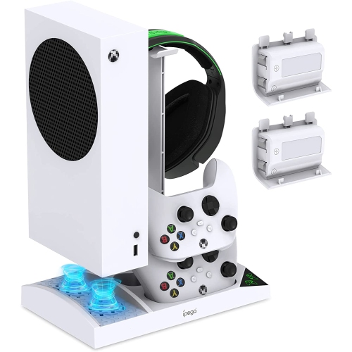 Socle de chargement avec ventilateur de refroidissement pour console Xbox  Series S, station de recharge - Blanc