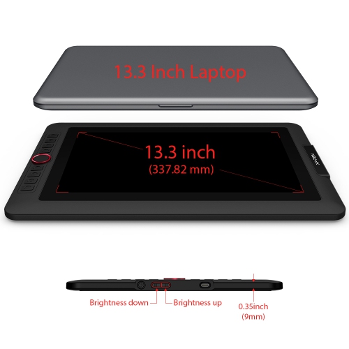 XPPen Artist13.3 Pro 13.3 Inch IPS Drawing Monitor Pen Display Full-Laminated Graphics Drawing Monitor with 60 Degree Tilt Function