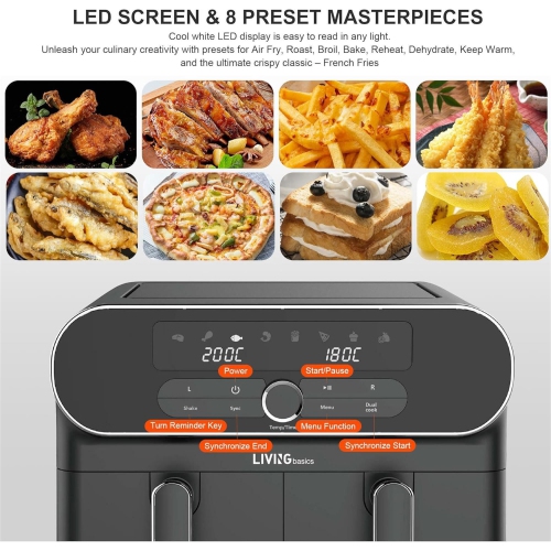 Air Fryer Oven OIMIS 32QT X-Large Air Fryer Toaster Oven Air Fryer  Rotisserie Oven Combo Black 21 IN 1 Countertop Oven Dual Cook Patented Dual  Duct