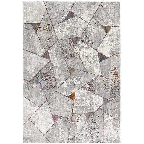 RUG BRANCH  Kairon Comtemporary Geometric Grey/beige Indoor Area Rug
