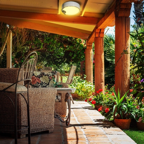 Battery Powered Ultra Bright 80 LED 400 Lumens Motion Sensor Ceiling Light with Cool or Warm light - LIVINGbasics® - Natural