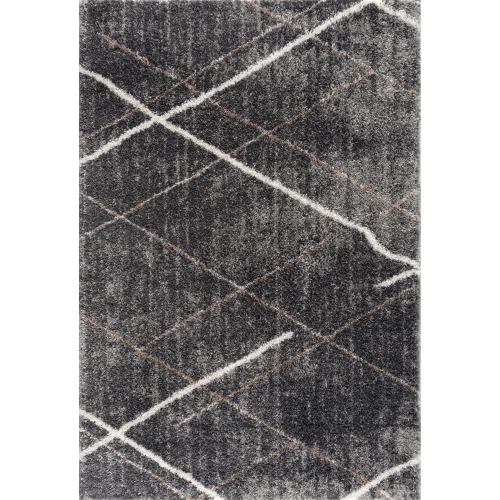 RUG BRANCH  Contemporary Geometric Shag Indoor Rug
