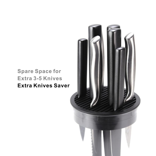 Kitchen Room Knife Set Universal Transparent Barrel and 5 Stainless Steel Knives-5 Packs