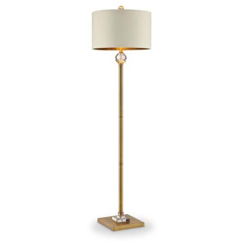 gold column floor lamp