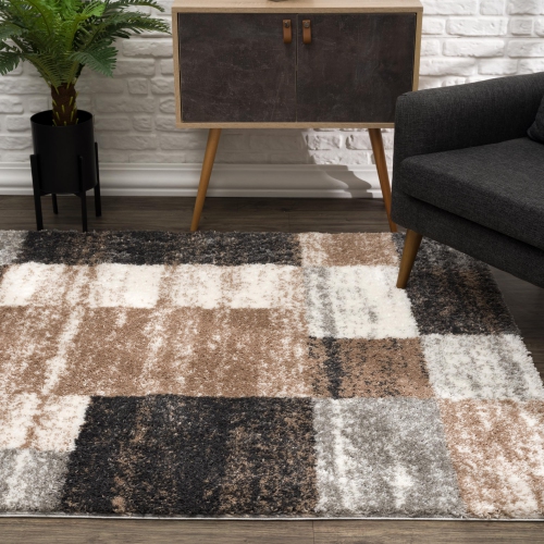 Rug Branch Contemporary Geometric Shag Indoor Rug