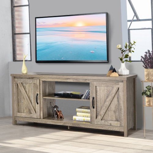 Costway 59" TV Stand Media Console Center w/ Storage Cabinet for 65" TV