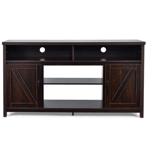 Costway 59" TV Stand Media Center Console Cabinet w/ Barn Door for TV's 65"