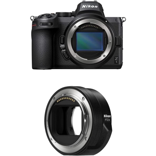 Nikon Z 5 Camera Body, Black with Nikon Mount Adapter FTZ II