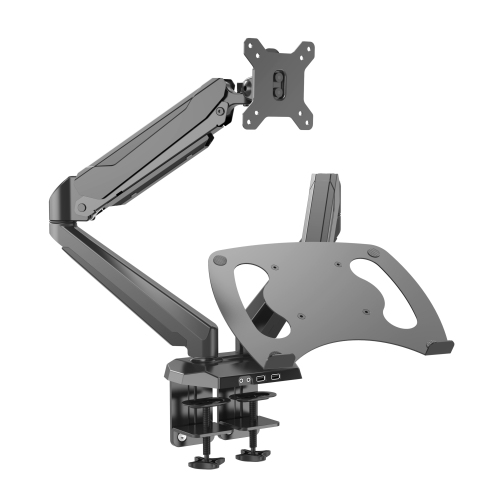 SHOPPINGALL Fully Adjustable Dual Gas Spring 2 in 1 Monitor & Laptop OR Dual Monitors Mount Stand for 15"-32" Monitors -SA-GM224U+D15 (BLACK) by SHOPPINGALL - Refurbished condition - Image 2