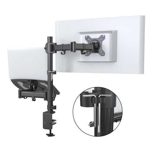 SHOPPINGALL Dual Monitor & Laptop Mount Stand, Both Desk Clamp and Grommet Mounting Options in The Box - SA-LH07 (BLACK) by SHOPPINGALL - Refurbished condition - Image 6