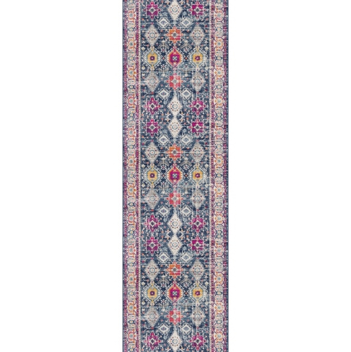 RUG BRANCH  Noor Traditional Moroccan Medallion Blue/beige Indoor Area Rug