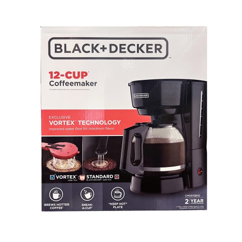 Black + Decker - Programmable Coffee Maker with 12 Cup Capacity, Black