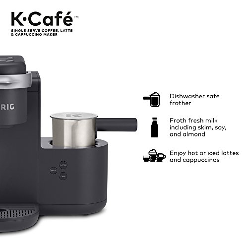 Keurig K-Cafe Single-Serve K-Cup Coffee Maker, Latte Maker and Cappuccino Maker, Comes with Dishwasher Safe Milk Frother, Coffee Shot Capability,