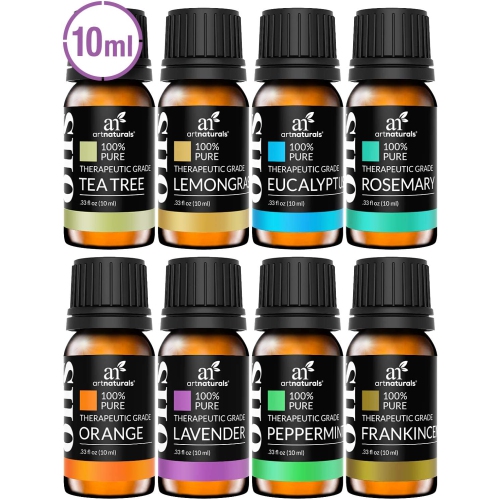 artnaturals Therapeutic-Grade Aromatherapy Essential Oils Gift Set – - 100% Pure Oil – Peppermint, Tea Tree, Lavender, Eucalyptus