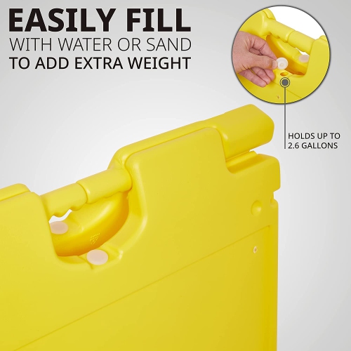 Jumbl A-Frame Signboard 22” x 28” Display Surface – Large Outdoor Sandwich Board w/Weather Resistant PVC Sign Protector & Sand Fill Holes – Dual