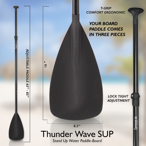 SereneLife Inflatable Stand Up Paddle Board with Premium SUP Accessories & Carry Bag | Wide Stance, Bottom Fin for Paddling, Surf Control, Non-Slip