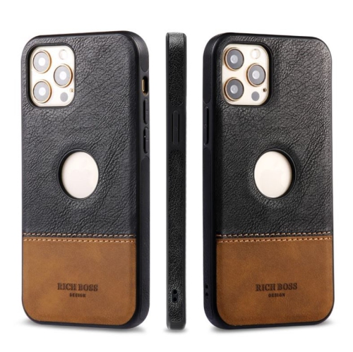 RichBoss Leather Case Ultra Thin Case High Quality Back Cover Business Shell Phone Case for iPhone 13 -Blue