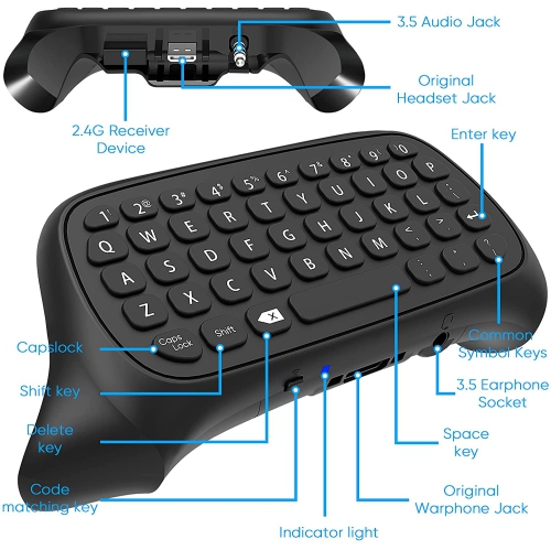 Wireless Controller Keyboard Compatible with Xbox Series X/S/Xbox One/S/Controller Gamepad