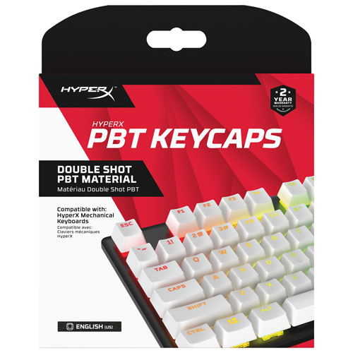 HyperX PBT Mechanical Keyboard Keycap Set - Full Set - White