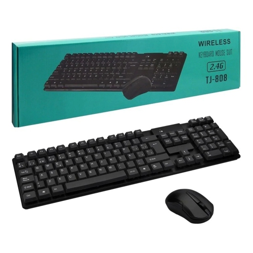 Ensemble clavier et souris sans fil de 2,4 GHz Speedex TJ808 - Noir