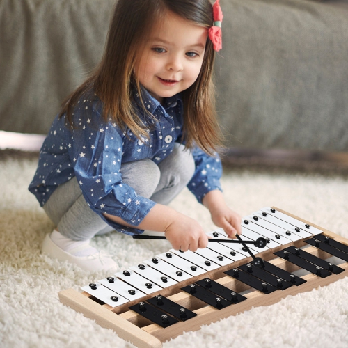 TopBuy – instrument Xylophone pliable à 27 notes avec 2 maillets en caoutchouc