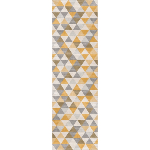 RUG BRANCH  Solvi Contemporary Geometric Yellow/beige Indoor Area Rug