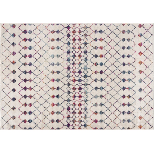 RUG BRANCH  Nomia Contemporary Boho Beige/blue Indoor Area Rug