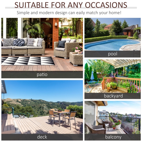 Outsunny Rattan Coffee Table Outdoor Side Table, 17.7" x 17.7" Small Wicker Patio Furniture with All-Weather PE for Garden, Balcony, Backyard,