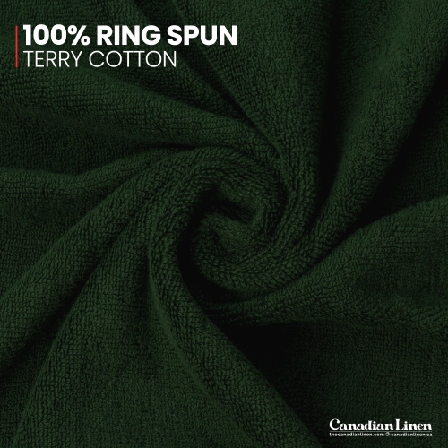 Canadian Linen Everest Luxury Bath Towels, 26”x52”, 4 Pack, 100% Cotton Soft Absorbent Lightweight Quick Dry Towels for Home,Gym, Airbnb, Hunter Green