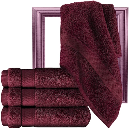 Canadian Linen Economy Red Bath Towel Set, 4 Pieces Bathroom Towels, 26x52 Inches Extra Soft Absorbent 500 GSM Cotton Towels Quick Dry Hair Towels