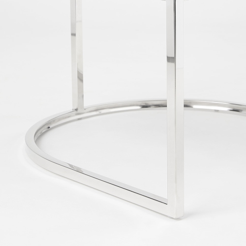 Black Velvet Honeycomb Accent Chair in Chrome