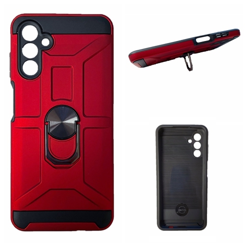 TopSave Dual Layer Hybrid Cover Case w/360 Degrees Rotating Ring Stand For Samsung Galaxy A13 5G, Red