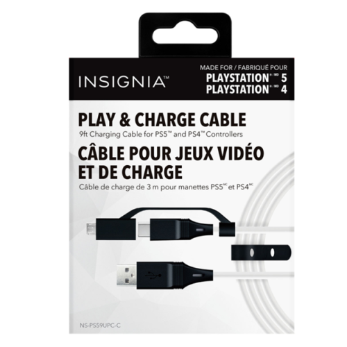 Boîte ouverte – Câble de chargement NS-PS59UPCC d’Insignia pour PS5 et PS4