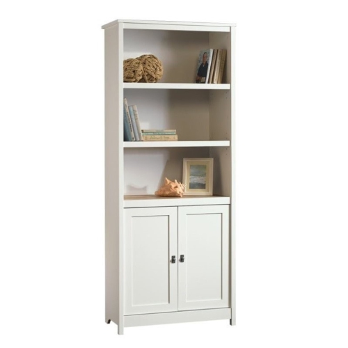 (Set of 2) Cottage Style 3 Shelf Bookcase in Soft White
