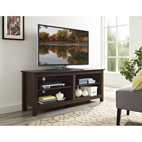 Pemberly Row 58" TV Stand Storage Console in Traditional Brown