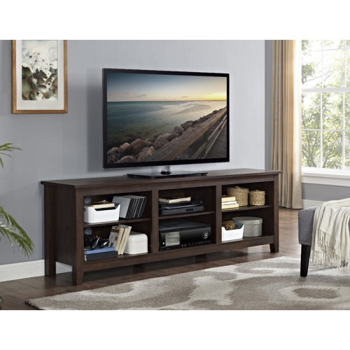 Pemberly Row 70" TV Stand Storage Console in Brown