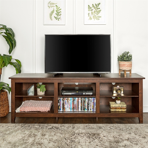 Pemberly Row 70" TV Stand Storage Console in Brown