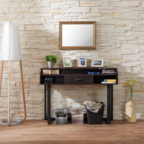 Furniture of America Kernet Contemporary Wood 1-Drawer Writing Desk in Espresso