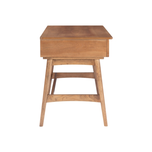 Linon Luca Rattan Wood Desk with Drawers in Natural