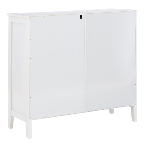 Linon Betty Wood Large Accent Cabinet in White