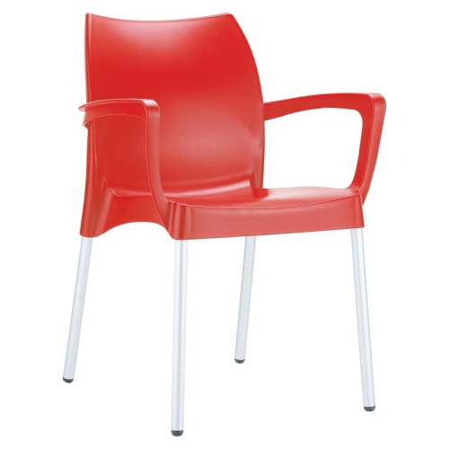 COMPAMIA  Dolce Resin Outdoor Arm Chair In Red